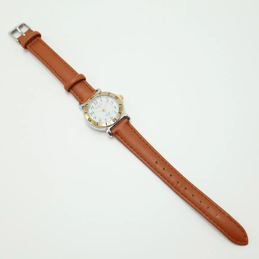 Carriage by Timex Classic Dress Watch 30mm Non Indiglo Two Tone Brown Leather